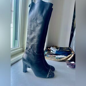 19 inch tall Chanel boots